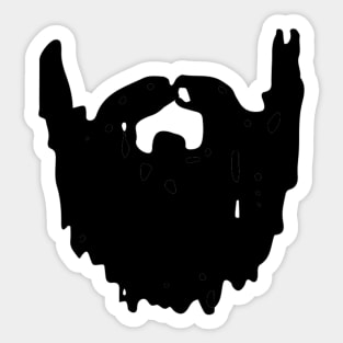 Black Beard Doodle Sticker